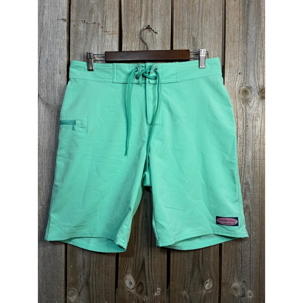 Vineyard Vines Mens 30 Board Shorts Mint Green Swim Trunks 1M0290 9 Inch Inseam